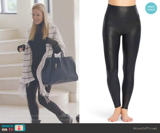 Spanx Faux Leather Leggings worn by Stephanie Hollman on The Real Housewives of Dallas