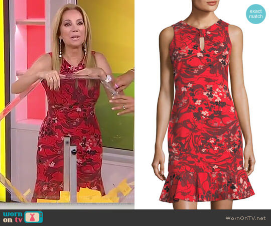 Taylor Dresses Knot-Front Scuba Dress worn by Kathie Lee Gifford on Today