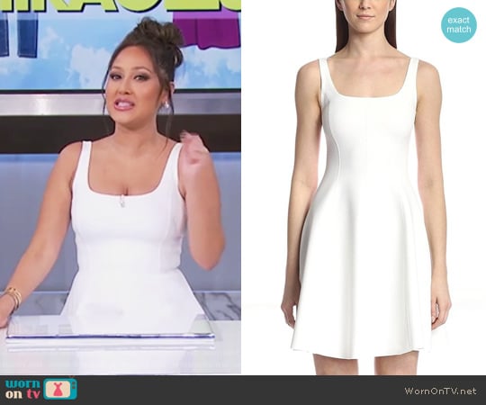 Theory Reyna Dress worn by Adrienne Houghton on The Real