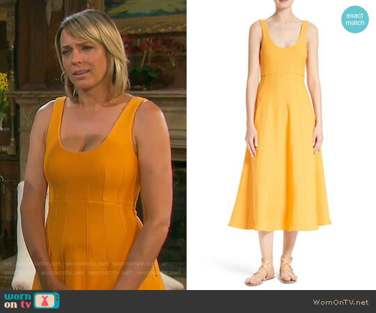 Tibi Corset Structured Midi Dress worn by Nicole Walker (Arianne Zucker) on Days of our Lives