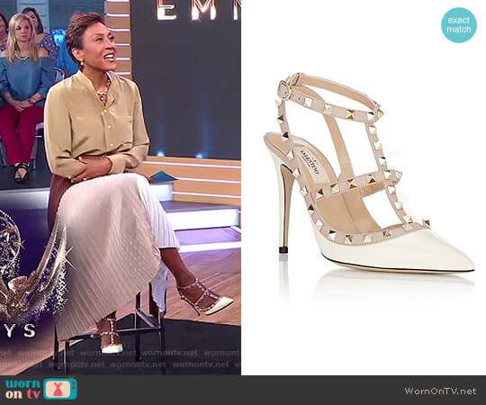 Valentino Rockstud Caged Pumps worn by Robin Roberts on Good Morning America