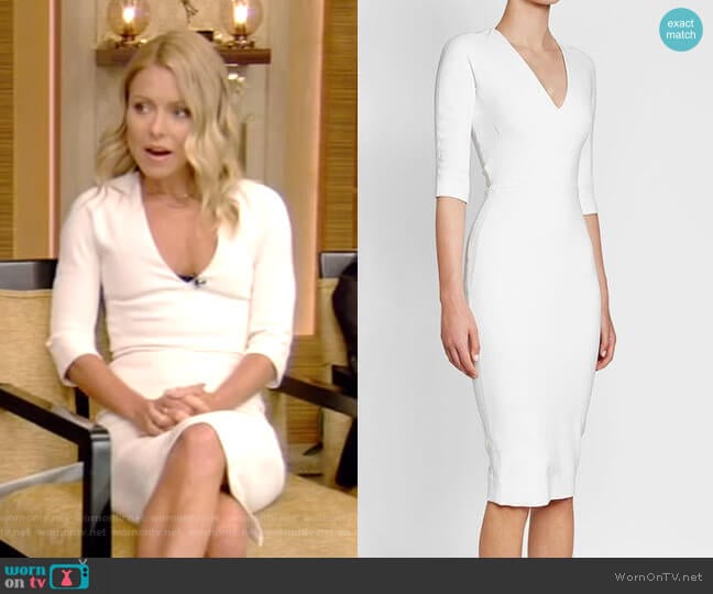 Victoria Beckham Sheath Dress worn by Kelly Ripa on Live with Kelly and Mark