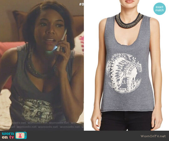 Vintage Havana Beaded Necklace Tank Top worn by Mary Jane Paul (Gabrielle Union) on Being Mary Jane