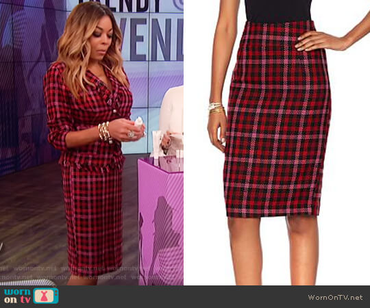 HSN by Wendy Williams HSN Collection Boucle Pencil Skirt worn by Wendy Williams on The Wendy Williams Show