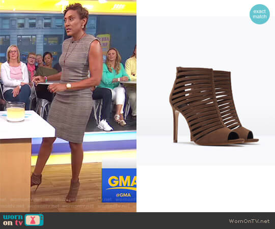 Zara Multi-strap High Heel Sandal worn by Robin Roberts on Good Morning America