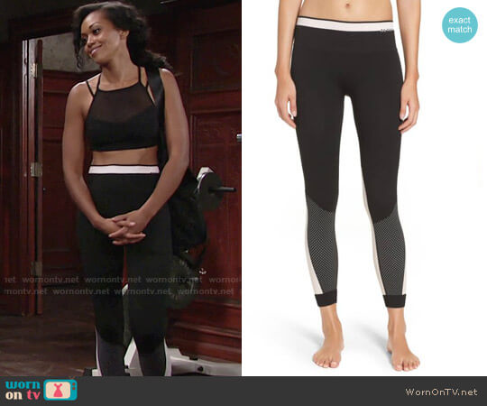 Alala Ace Performance Tights worn by Hilary Curtis (Mishael Morgan) on The Young and the Restless