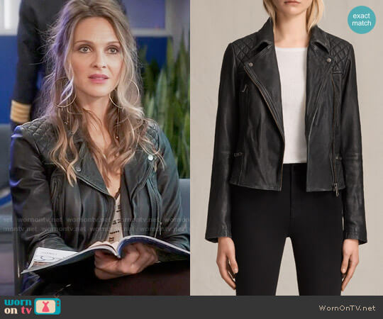 All Saints Cargo Biker Jacket worn by Phoebe Wells (Beau Garrett) on Girlfriends Guide to Divorce