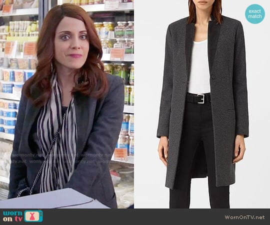 All Saints Leni Coat worn by Jo (Alanna Ubach) on Girlfriends Guide to Divorce