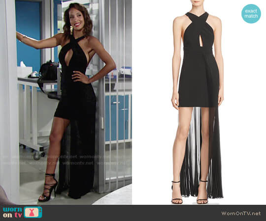 AQ/AQ Ailla Pleated Overlay Dress worn by Lily Winters (Christel Khalil) on The Young and the Restless