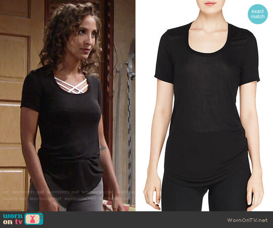 ATM Anthony Thomas Melillo Short Sleeve Sweetheart Tee worn by Lily Winters (Christel Khalil) on The Young and the Restless