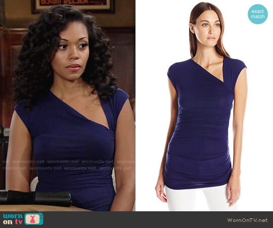 Bailey 44 Blaze Top worn by Hilary Curtis (Mishael Morgan) on The Young and the Restless