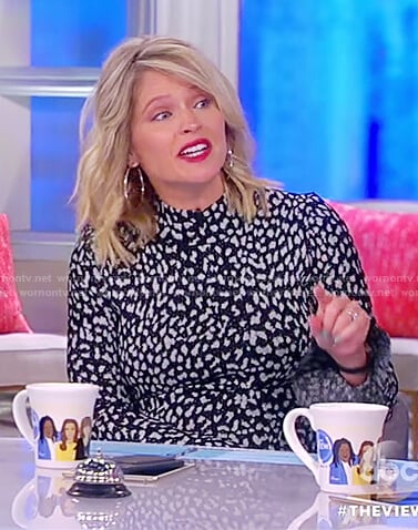 Sarah’s black leopard print dress on The View
