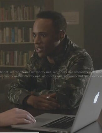 Mason’s camouflage bomber jacket on Teen Wolf