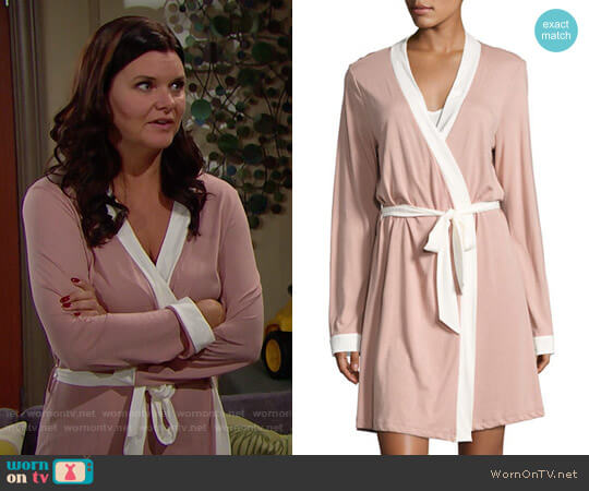 Cosabella Bella Robe in Pink worn by Katie Logan (Heather Tom) on The Bold and the Beautiful