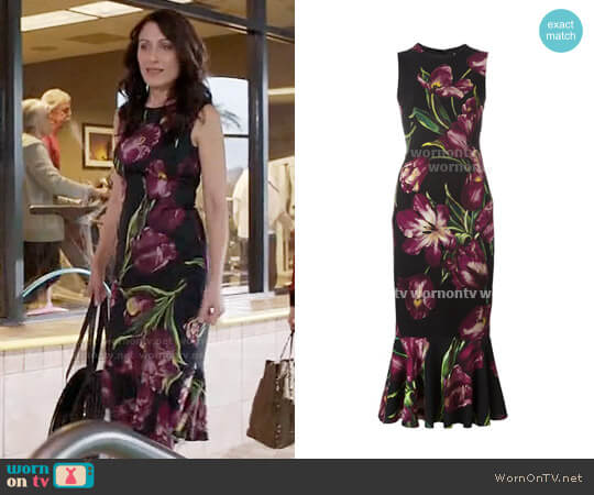 Dolce & Gabbana Tulip Print Dress worn by Abby McCarthy (Lisa Edelstein) on Girlfriends Guide to Divorce