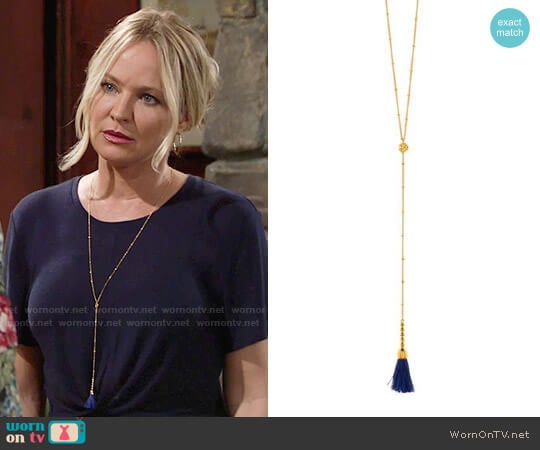 Gorjana Baja Lariat Necklace worn by Sharon Newman (Sharon Case) on The Young and the Restless