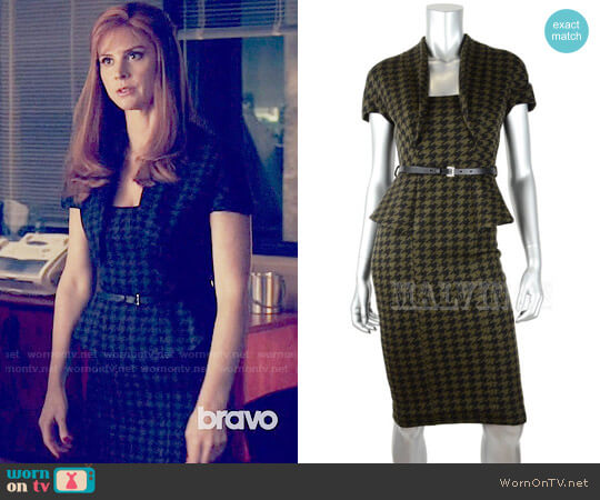 Gucci Wool Houndstooth Dress worn by Donna Paulsen (Sarah Rafferty) on Suits