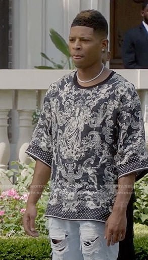 Hakeem’s virgin mary print shirt on Empire
