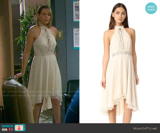 Haute Hippie The Free Spirit Lace-Up Silk Dress worn by Nicole Walker (Arianne Zucker) on Days of our Lives