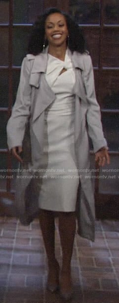 Hilary’s white knotted dress on The Young and the Restless