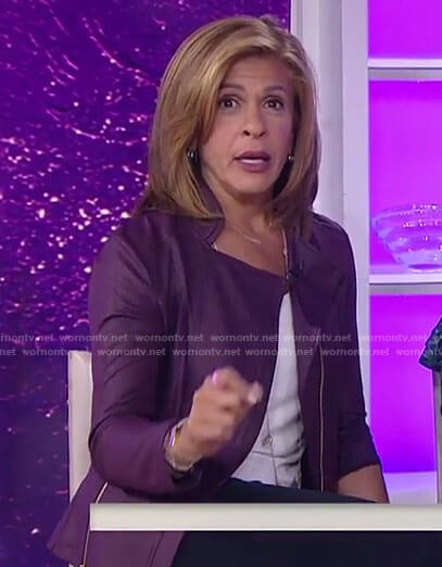 Hoda’s purple zip jacket on Today