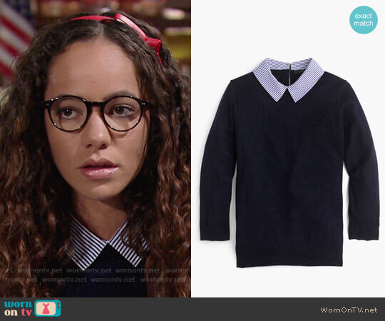 J.Crew Collared Tippi Sweater worn by Mattie Ashby (Lexie Stevenson) on The Young and the Restless