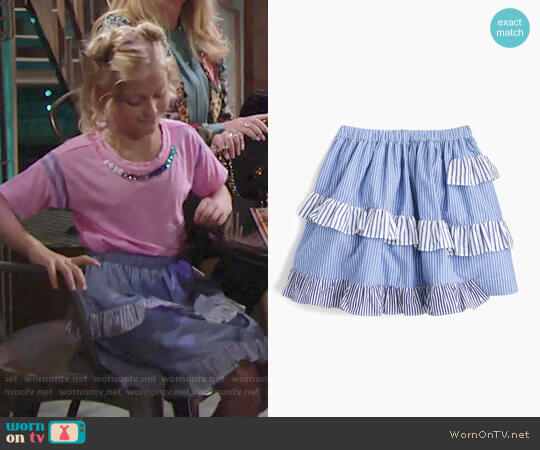 J.Crew Girls Mixed Stripe Skirt worn by Faith Newman (Alyvia Alyn Lind) on The Young and the Restless