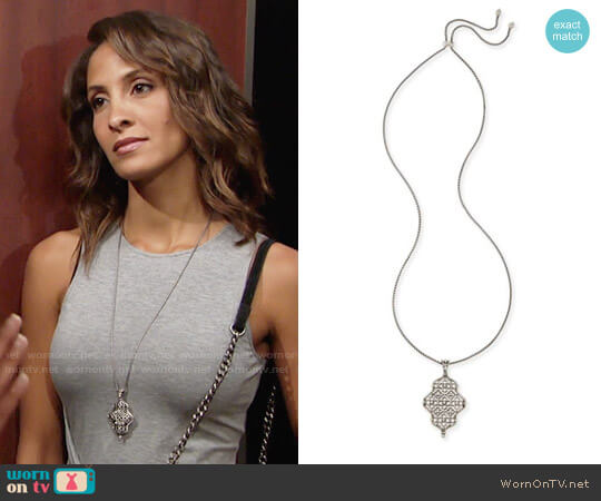Kendra Scott Kathy Necklace worn by Lily Winters (Christel Khalil) on The Young and the Restless
