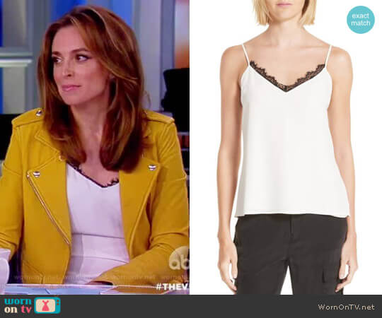 LAgence Lia Lace-Trimmed Silk Camisole worn by Jedediah Bila on The View