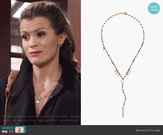 Madewell Beadlink Lariat Necklace worn by Chelsea Lawson (Melissa Claire Egan) on The Young and the Restless