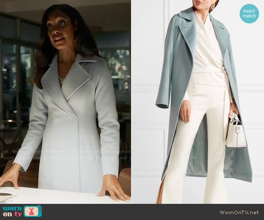 Max Mara Manuela Coat worn by Jessica Pearson (Gina Torres) on Suits
