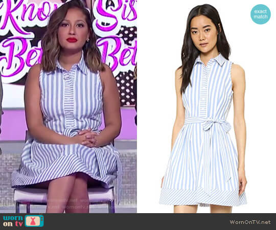 Milly Breton Stripe Shirtdress worn by Adrienne Houghton on The Real