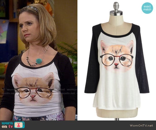 Modcloth Purr-fect Vision Top worn by Kimmy Gibbler (Andrea Barber) on Fuller House