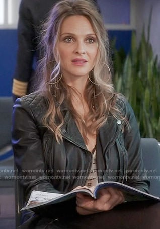 Phoebe’s leather jacket on Girlfriends Guide to Divorce