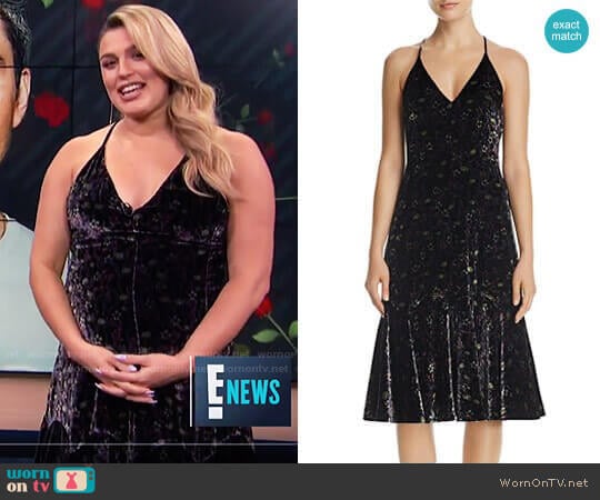 Rebecca Taylor Floral Velvet Slip Dress worn by Carissa Loethen Culiner on E! News
