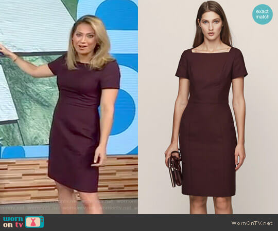Reiss Atlee Short Sleeved Tailored Dress worn by Ginger Zee on Good Morning America