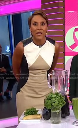 Robin’s colorblock sheath dress on Good Morning America