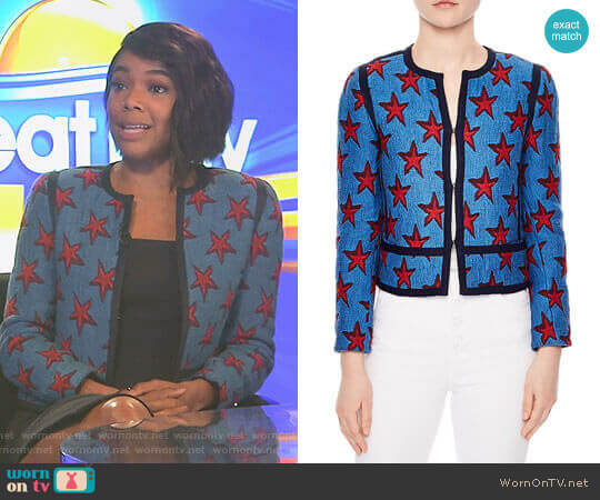 Sandro Bristol Star Jacquard Jacket worn by Mary Jane Paul (Gabrielle Union) on Being Mary Jane