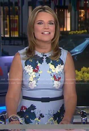 Savannah’s blue floral print dress on Today