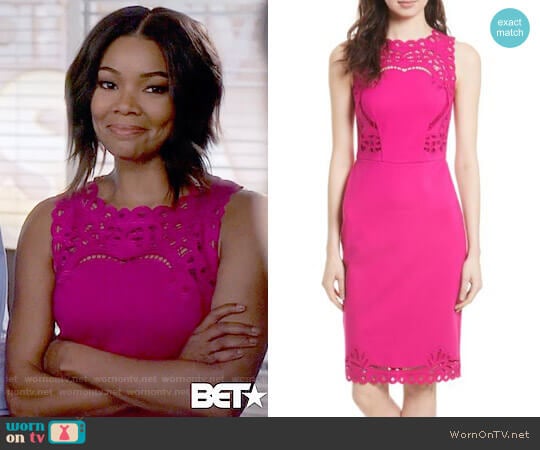 Ted Baker Verita Dress in Fuchsia worn by Mary Jane Paul (Gabrielle Union) on Being Mary Jane