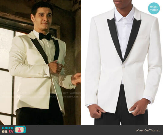 Topman Skinny Fit Contrast Tuxedo Jacket worn by  Walter O'Brien (Elyes Gabel) on Scorpion