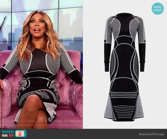Versace Defining Lines Knit dress worn by Wendy Williams on The Wendy Williams Show