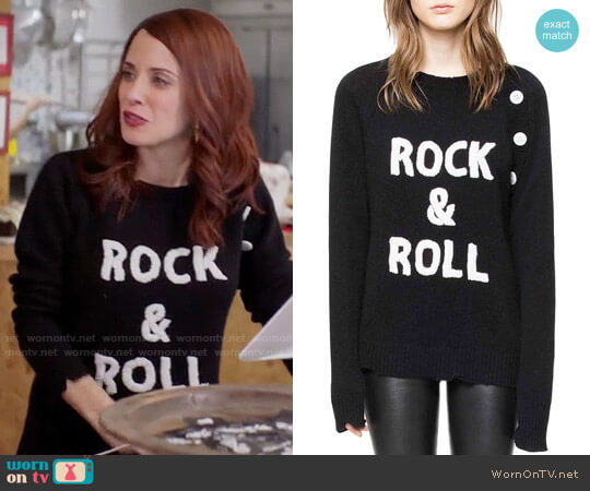 Zadig & Voltaire Reglia Bis Cashmere Sweater worn by Jo (Alanna Ubach) on Girlfriends Guide to Divorce