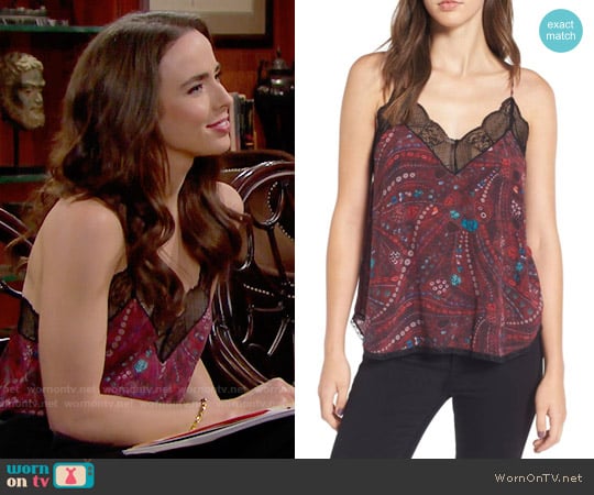 Zadig & Voltaire Christy Camisole worn by Ivy Forrester (Ashleigh Brewer) on The Bold and the Beautiful