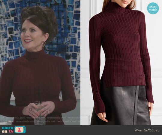 Acne Studios Corina Sweater worn by Karen Walker (Megan Mullally) on Will and Grace