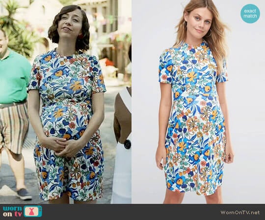 ASOS Maternity Skater Dress In Bold Floral worn by Carol Pilbasian (Kristen Schaal) on Last Man On Earth