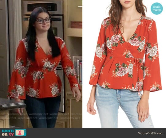 ASTR Wrap Top worn by Alex Dunphy (Ariel Winter) on Modern Family