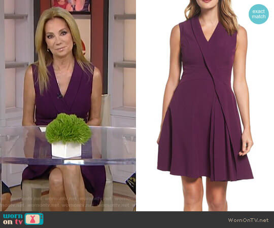 Adrianna Papell Stretch Crepe A-Line Dress worn by Kathie Lee Gifford on Today