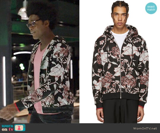 Alexander McQueen Floral Clean Hoodie worn by Curtis Holt (Echo Kellum) on Arrow