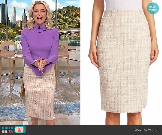 Alexander McQueen Wool Tweed Pencil Skirt worn by Megyn Kelly on Today